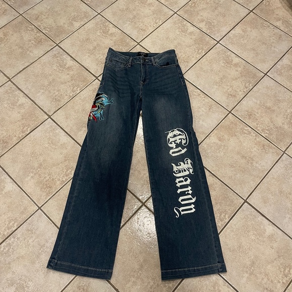New Ed Hardy Denim Jeans Pants Size 26 - Picture 1 of 8